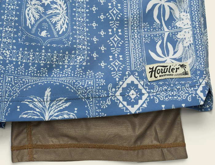 Howler Bros - Deep Set Boardshorts - Palmetto Prophecy : Storm Blue