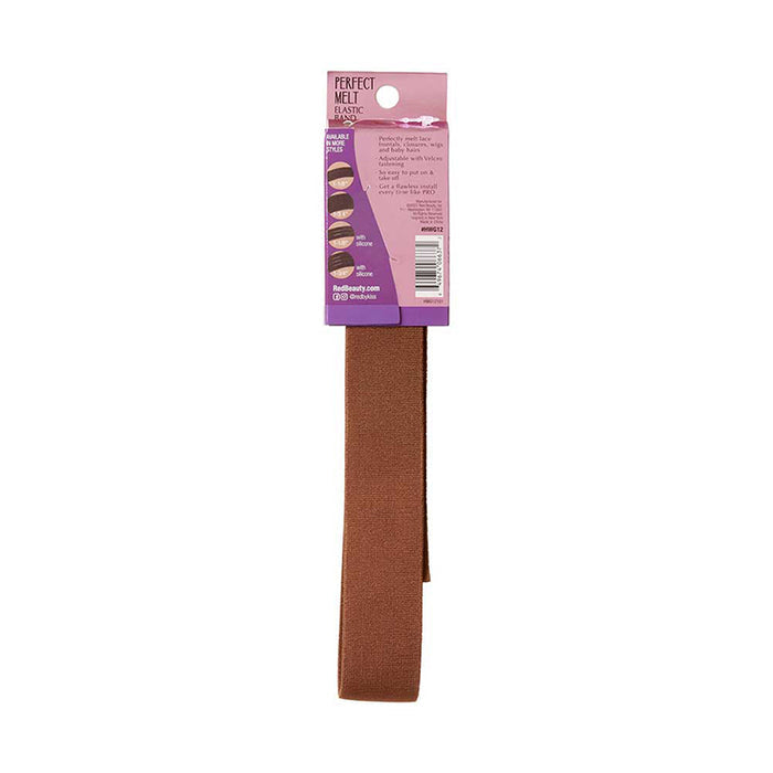 RED BEAUTY by KISS premium elastic wig band in brown for secure and comfortable wig fit
