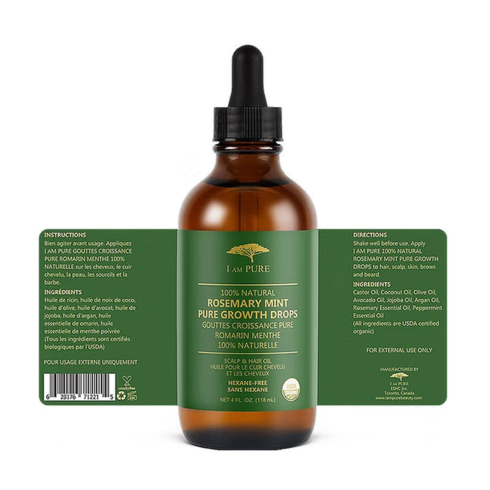 I AM PURE Rosemary Mint Pure Growth Drops 4oz