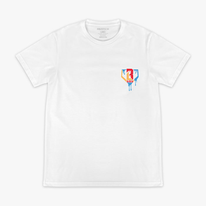 White Ice Cream USA graphic tee — front view