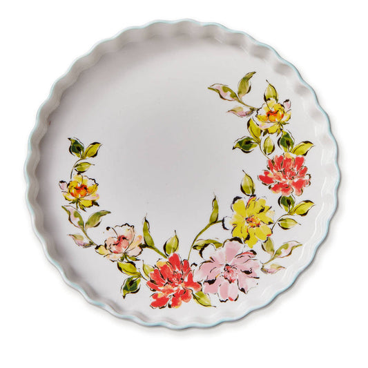 In Bloom Quiche/Tart Pan Multi Stoneware