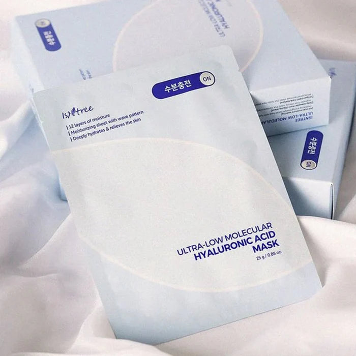 ISNTREE Ultra-low Molecular Hyaluronic Acid Mask مجموعة ماسكات البشرة بالهايلرونيك اسد من ازنتري