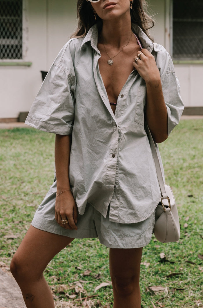Plant Dyed Organic Cotton Short Sleeve Shirt