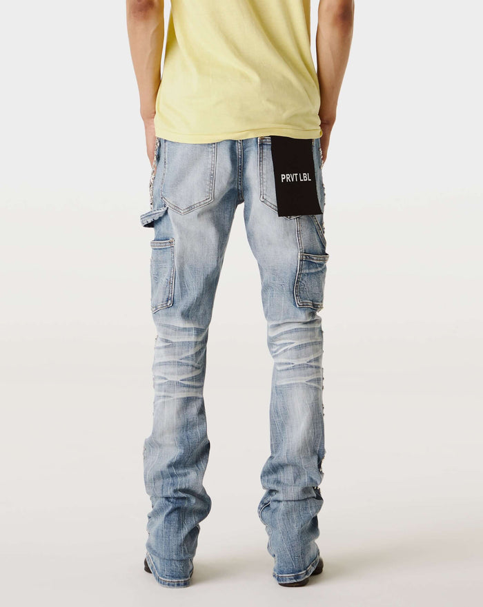 PRVT LBL Jean With Stones. Underground Apparel. Rule of Next Streetwear.