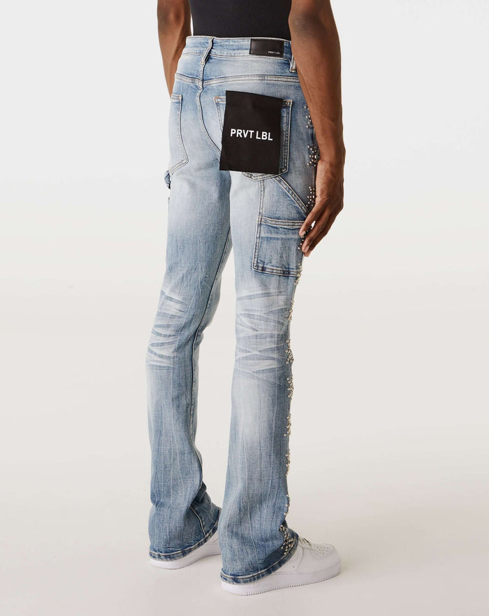 PRVT LBL Jean With Stones. Underground Apparel. Rule of Next Streetwear.