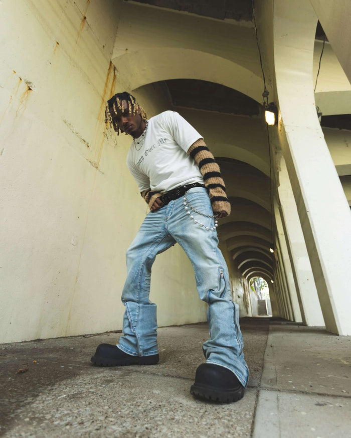 PRVT LBL Jean with Zip Front. Underground Apparel. Rule of Next Streetwear.