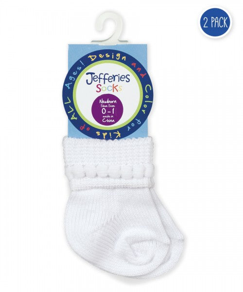 Jefferies Bubble Baby Bootie-White