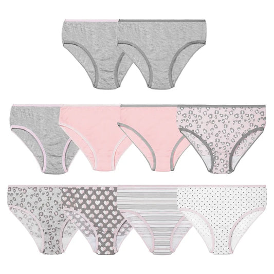 Jessica Simpson 10 pk. Panties-Cheetah Grey