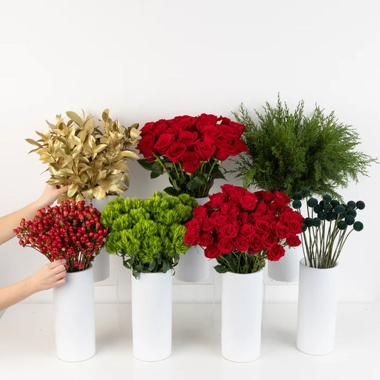 Jingle Bells Bouquet Bar Flower Kit Close Up - Image