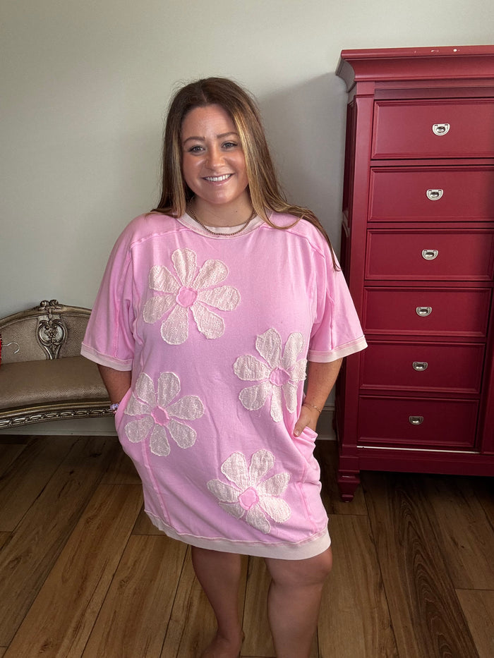 J.nna Daisy Patch Sweatshirt Dress
