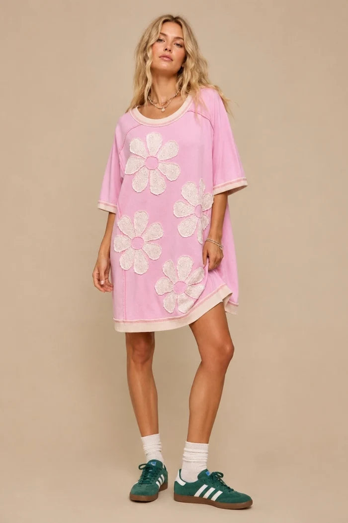 J.nna Daisy Patch Sweatshirt Dress