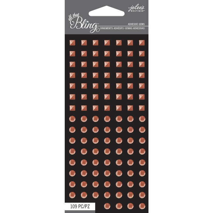 Jolee's Boutique - All That Bling Adhesive Gems - Rose Gold
