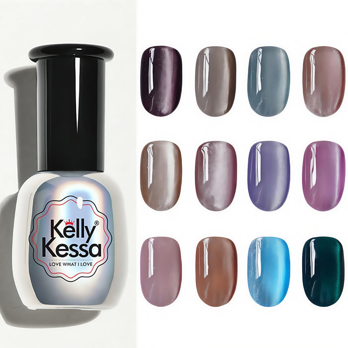 KellyKessa 15ml Little Bulb Crystal Cat Eye Gel Polish T4529