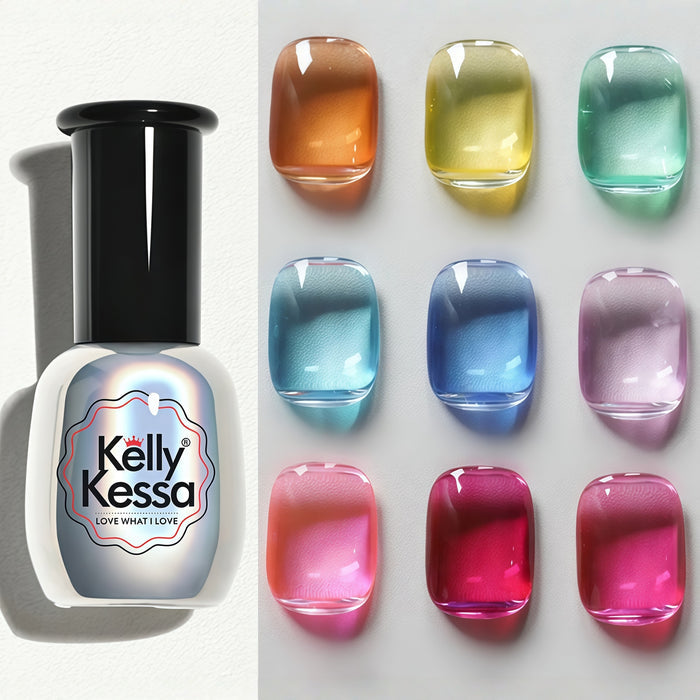 KellyKessa 15ml Macaron Glass Glaze Gel Polish T5611