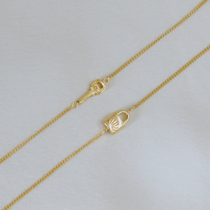 Lock & Key BFF Bracelet SET - Gold