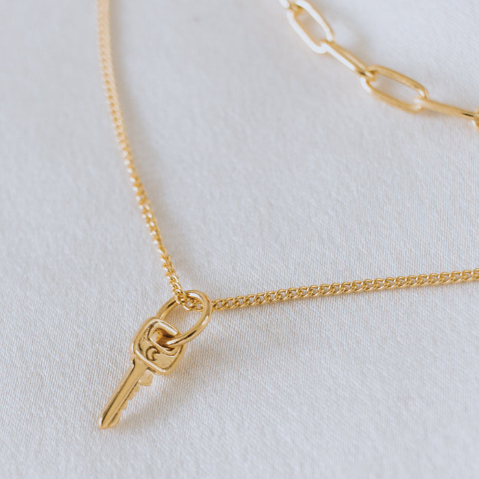 Key BFF Necklace SINGLE - Gold