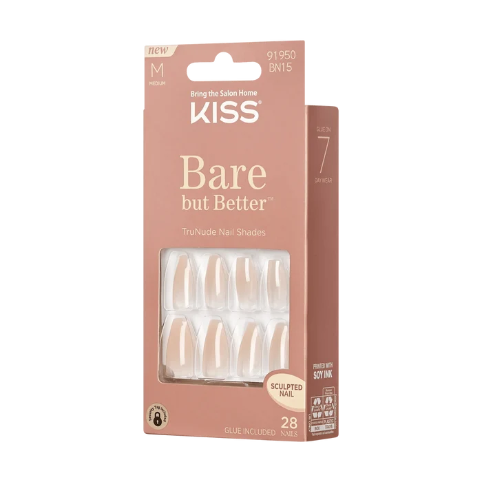 KISS Bare But Better M 28 Nails Glue Included BN15 (Embrace It)