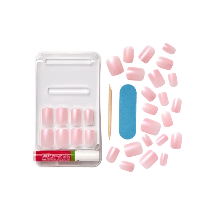 KISS Bare But Better Premium 30 Nails Glue Included BNP02(Spicy)