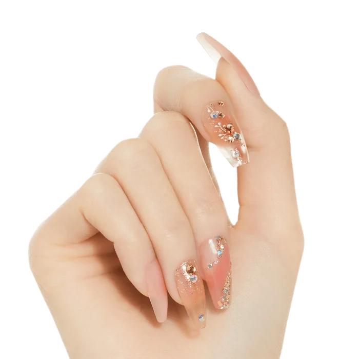 KISS Gel Fantasy Jelly 28 Nails Glue Included FJ11 (Jelly Cat)