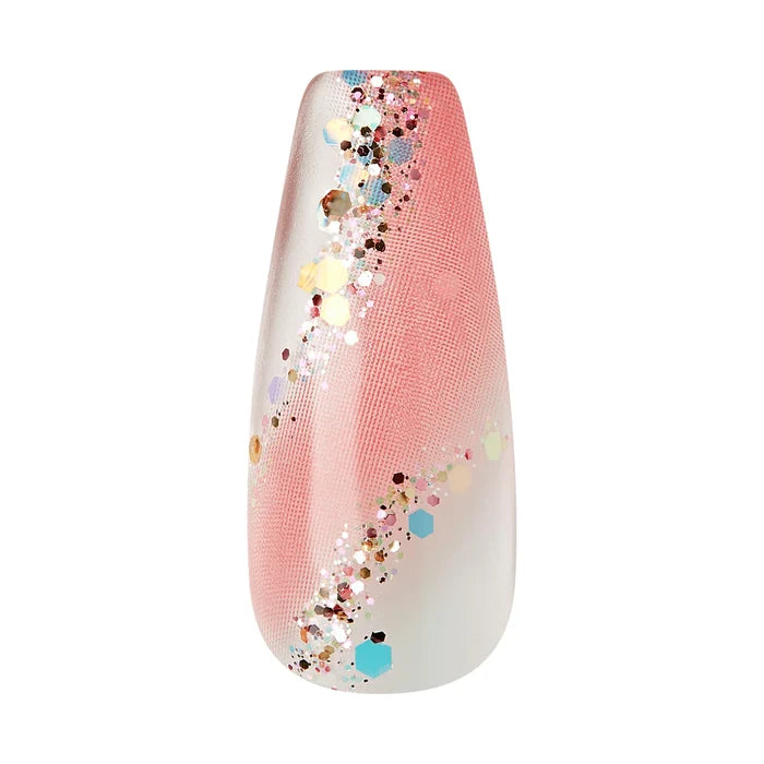 KISS Gel Fantasy Jelly 28 Nails Glue Included FJ11 (Jelly Cat)