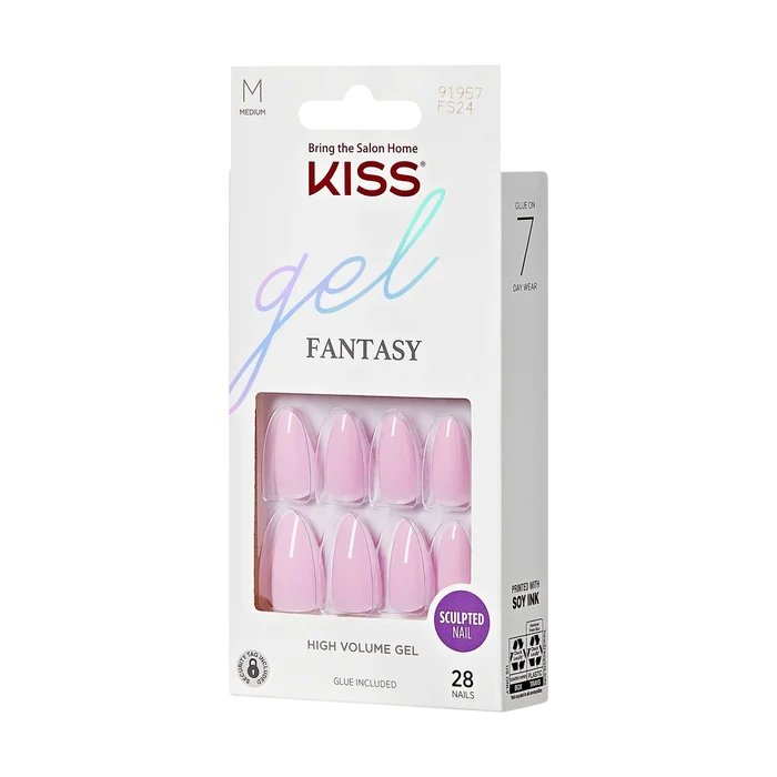 KISS Gel Fantasy M 28 Nails Glue Included FS24 (No Regrets)
