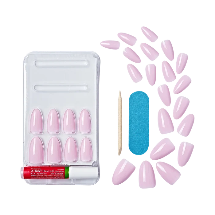 KISS Gel Fantasy M 28 Nails Glue Included FS24 (No Regrets)