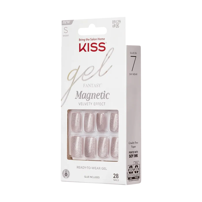 KISS Gel Fantasy Magnetic Velvety Effect 28 Nails Glue Included VF05