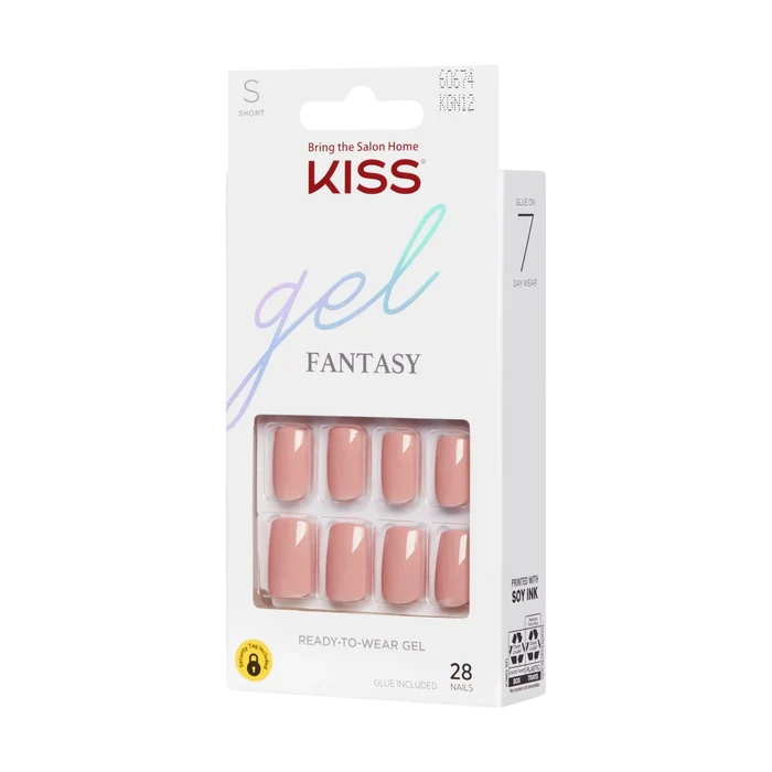 KISS Gel Fantasy S 28 Nails Glue Included KGN12 (Ribbons)