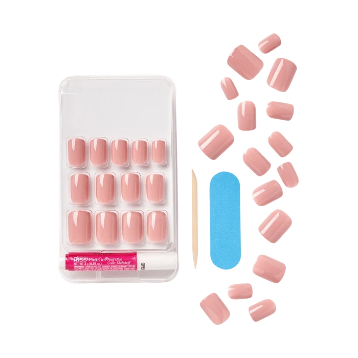 KISS Gel Fantasy S 28 Nails Glue Included KGN12 (Ribbons)
