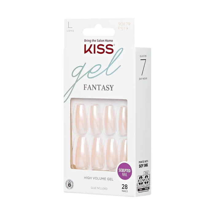 KISS Gel Fantasy Sculpted 28 Nails Glue Included 90679 (Hold Me Closer)