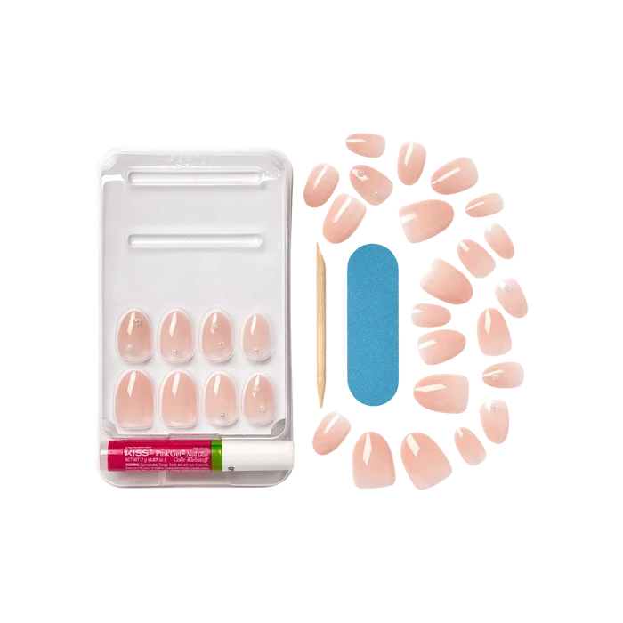 KISS Nails On Point Bare But Better 30 Nails Glue Included BNP03 اظافر اصطناعية