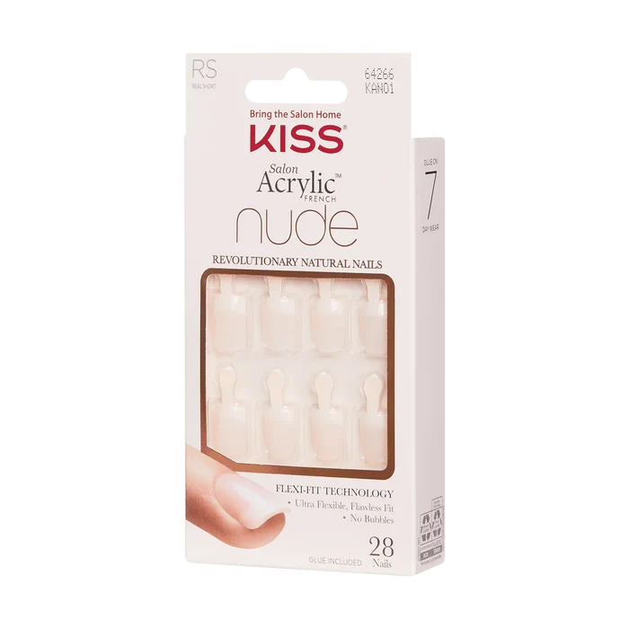 KISS Nude Revolutioary Natural Nails 28 Nails Glue Included KAN01 (French Nude
Breathtaking)