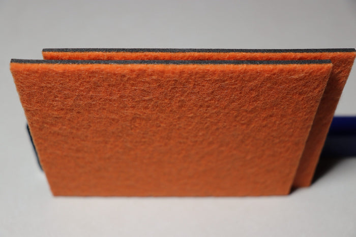 2mm-1/16 / Black Foam/Orange Felt