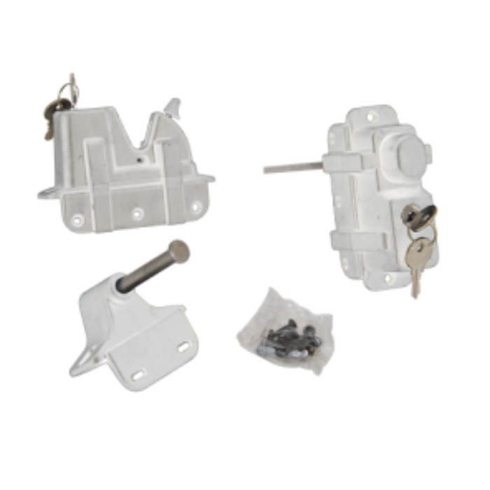 Durasheds LATCH TWO WAY LOCKABLE WHITE ZINC