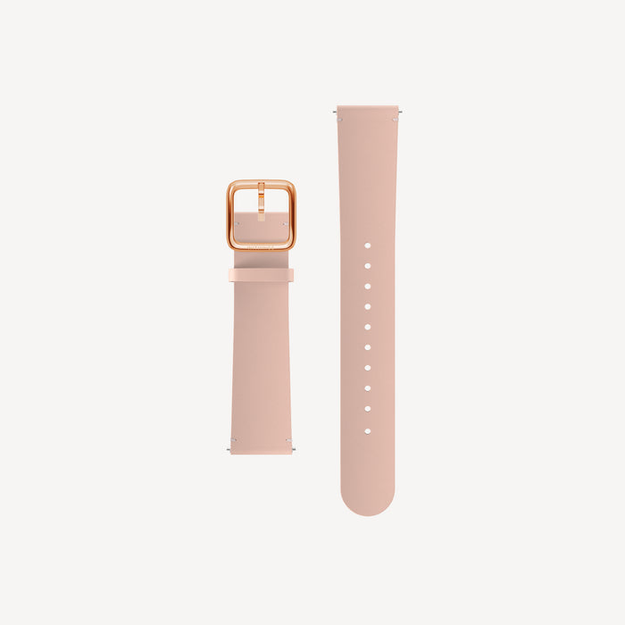 Leather Wristband Peach & Rose Gold
