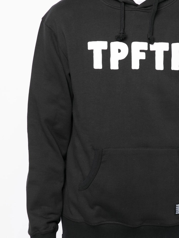Logo Print Drawstring Hoodie