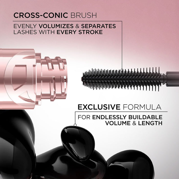 LOREAL PARIS Washable Paradise Big Deal Mascara Blackest black ماسكاراحجم وكثافة قابلة للبناء بلا حدود لوريال باريس