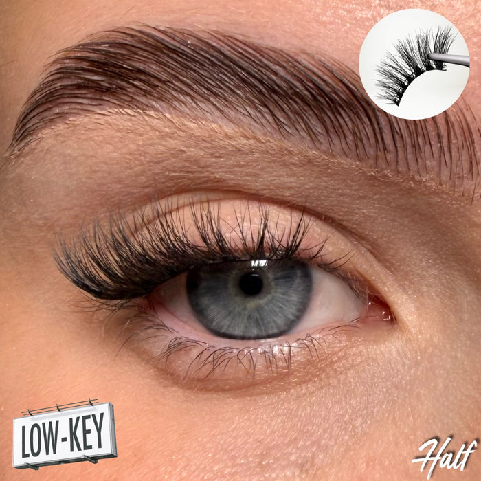 Low-Key Super Pre-Glued Half Strip Lash - Unicorn Cosmetics