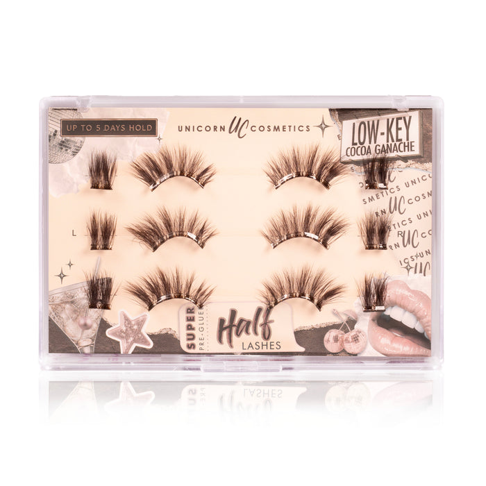 Low-Key Super Pre-Glued Half Strip Lash - Unicorn Cosmetics