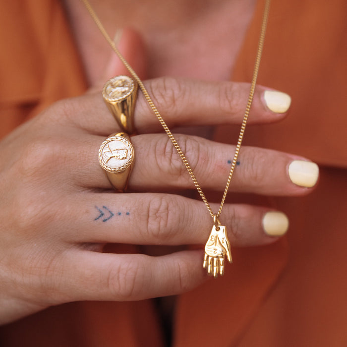 Mano Amiga Hand Necklace inspired by Frida Kahlo Luna and Rose Jewellery