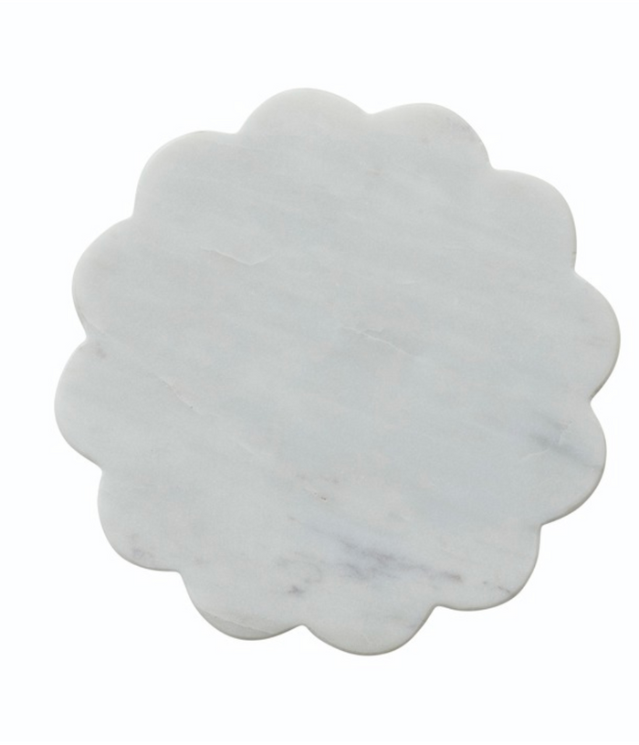 Marble scallloped tray