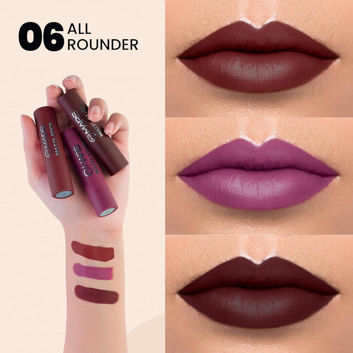 MARS 3 Matte Box Lipstick Set – All Rounder 06