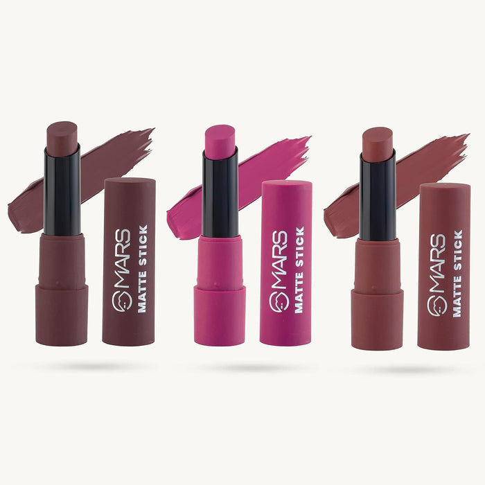 MARS 3 Matte Box Lipstick Set – All Rounder 06