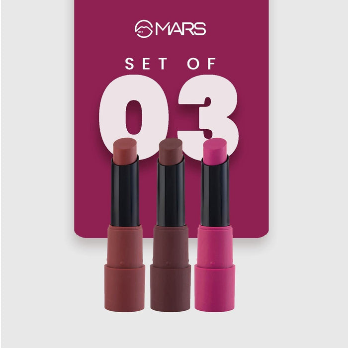 MARS 3 Matte Box Lipstick Set – All Rounder 06