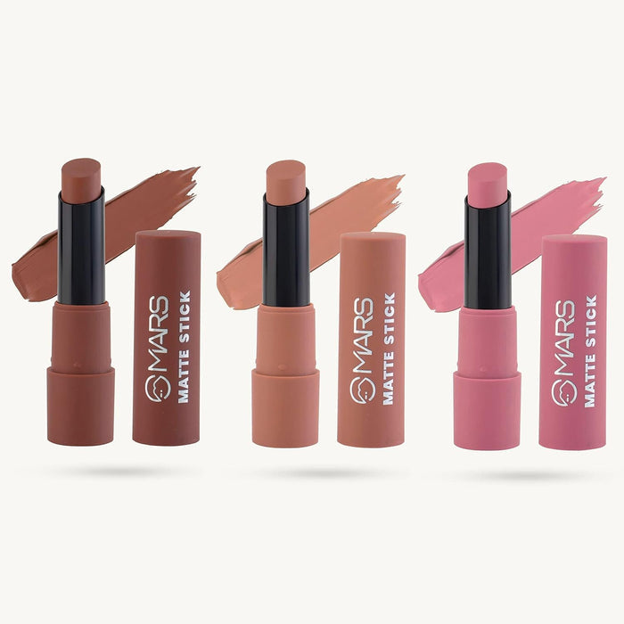 MARS 3 Matte Box Lipstick Set – Blushed Nudes 05