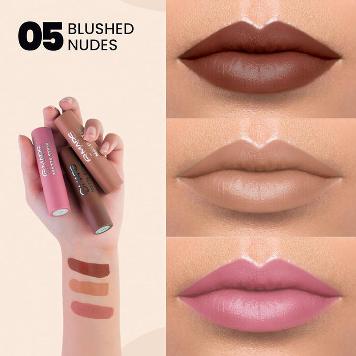 MARS 3 Matte Box Lipstick Set – Blushed Nudes 05