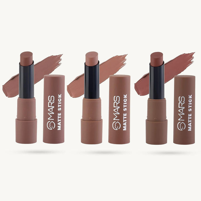 MARS 3 Matte Box Lipstick Set – Browns 04