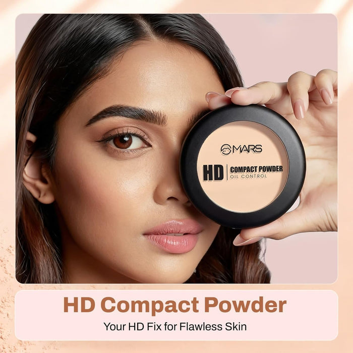 MARS HD Oil Control Compact Powder 8g - 02 Vanilla