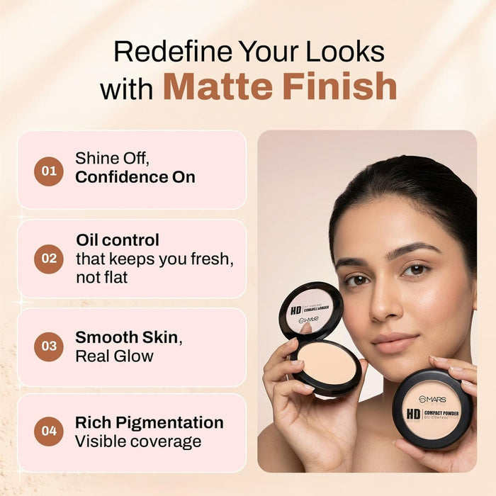 MARS HD Oil Control Compact Powder 8g - 04 Brown Sugar