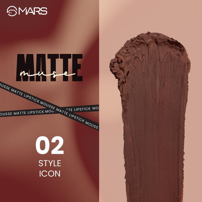 MARS Matte Muse Mousse Lipstick 3ml – 02 Style Icon